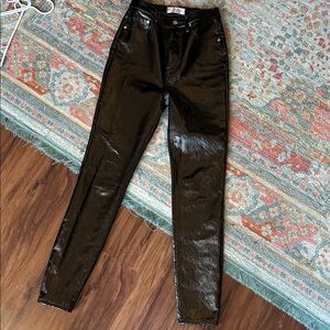 Free people We the Free Black Faux Leather Pants